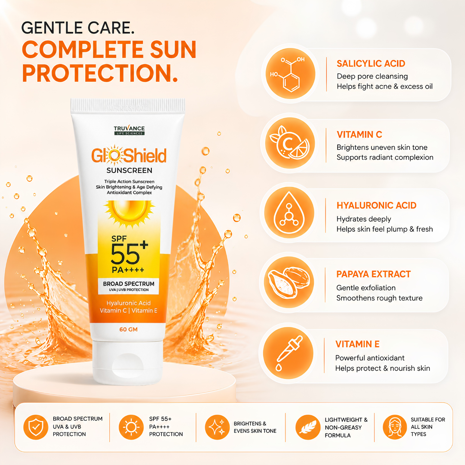 Gloshield Sunscreen SPF 55+ PA++++