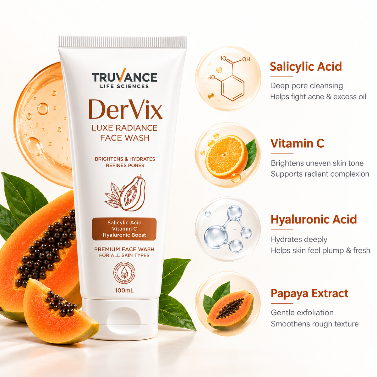 Dervix Luxe Radiance Face Wash