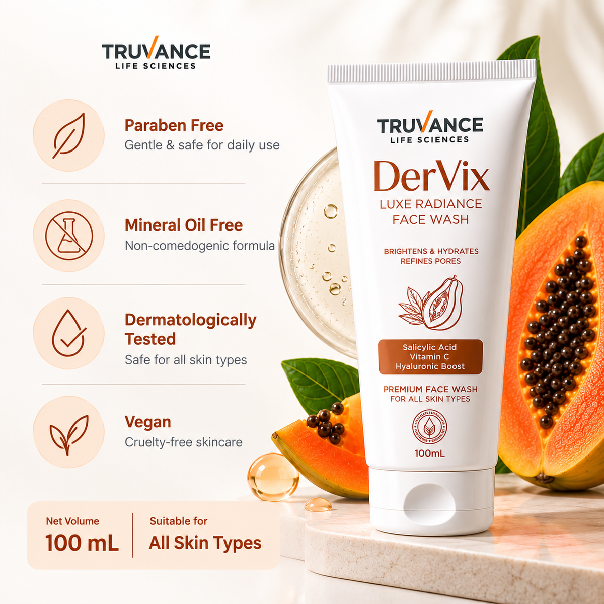 Dervix Luxe Radiance Face Wash