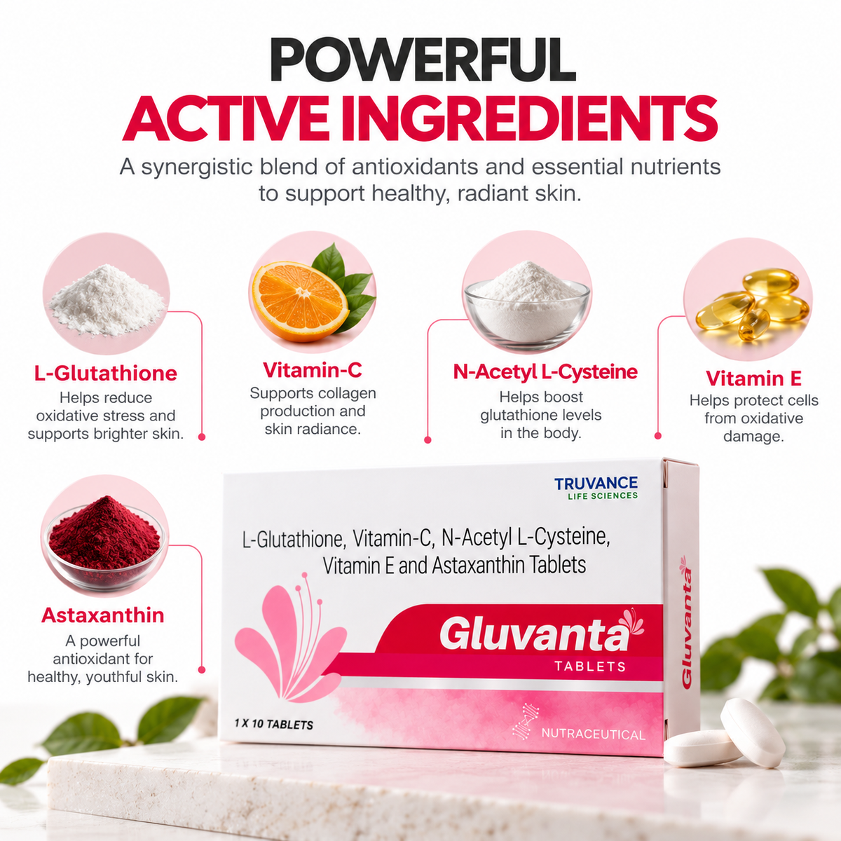 Gluvanta Tablets Skin Supplement