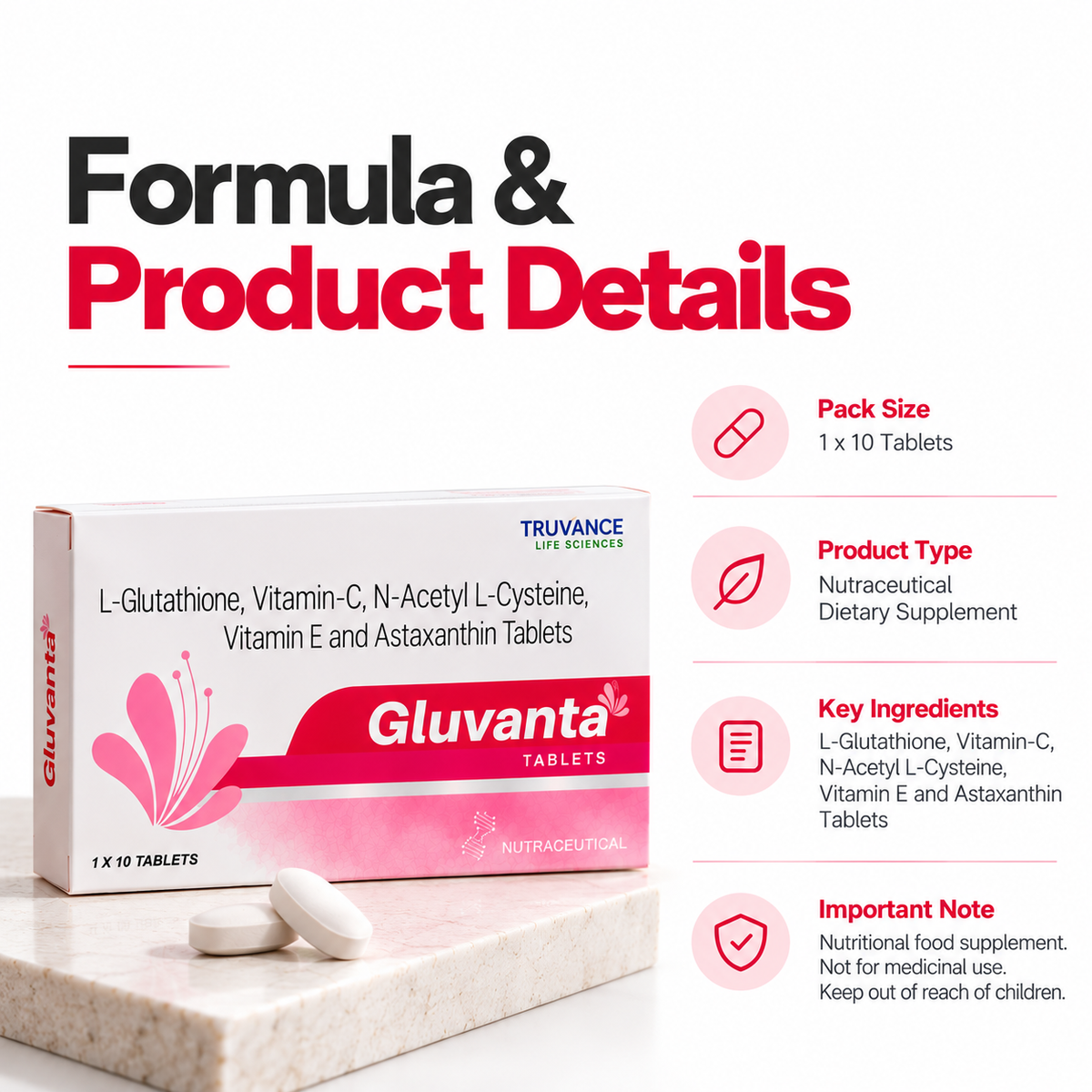 Gluvanta Tablets Skin Supplement